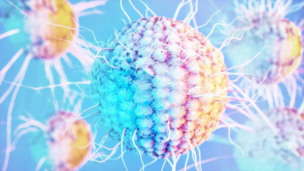 Varisella zoster - Herpes Zoster - Herpes virüs - 3d render