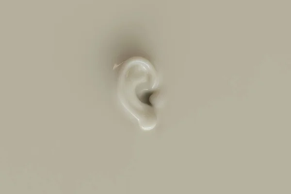 An ear as background in wax look -- 3D Rendering