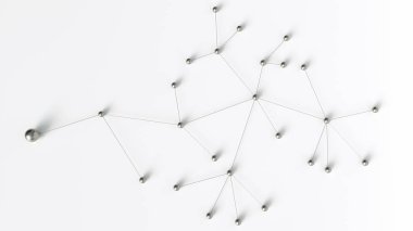 Sosyal medya ve internet bağlantıları için kavram - 3d render