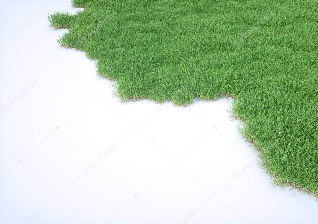 Germany map of grass on white background