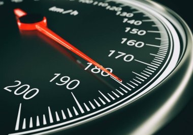 Hız ekran üzerinde 180 - 3d render