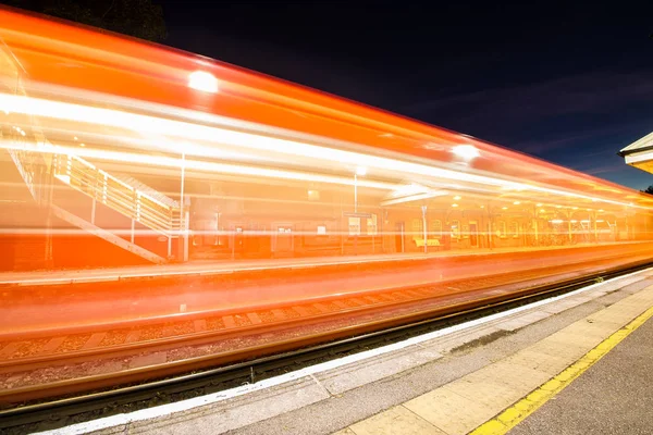 Guildford London Road Train Station  at night Surrey England