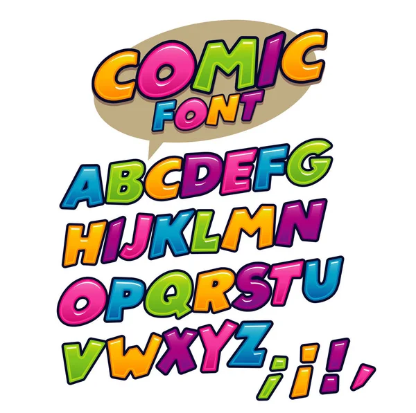 Vektor Der Modernen Komischen Schrift Und Alphabet Comic Stil Alphabet — Stockvektor