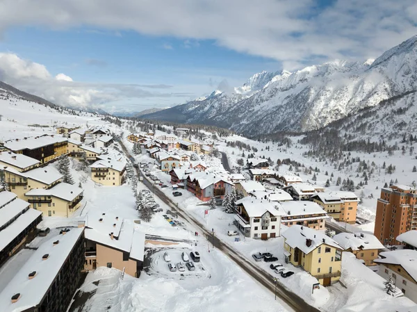 Skigebiet Passo Del Tonale Italien Luftaufnahme — Stockfoto