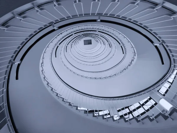 Blick Auf Weiße Wendeltreppe Leuchtturm — Stockfoto