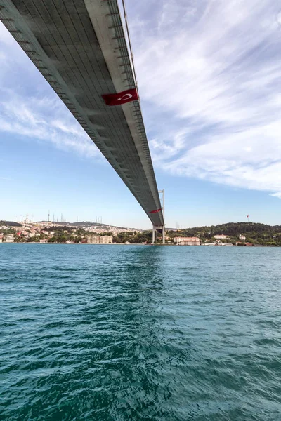 Szczegóły Bosfor Bridge Istanbul Turcja — Zdjęcie stockowe