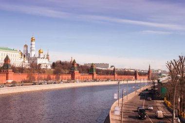Kremlin ve Moskova Nehri, Moskova, Rusya Federasyonu