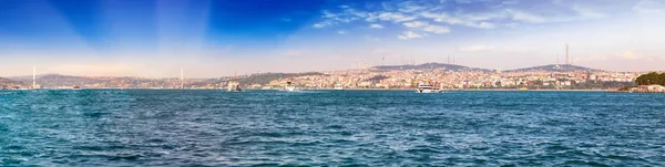 Panoramisch Uitzicht Bosporus Straat Istambul Turkije — Stockfoto