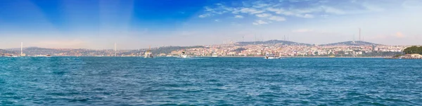 Panoramik Boğaz Istanbul Türkiye — Stok fotoğraf