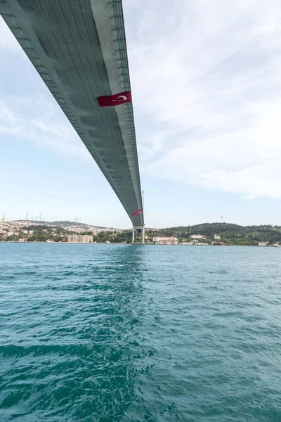 Szczegóły Bosfor Bridge Istanbul Turcja — Zdjęcie stockowe