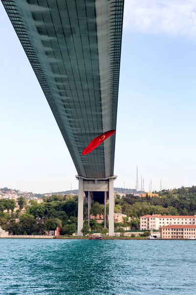 Szczegóły Bosfor Bridge Istanbul Turcja — Zdjęcie stockowe