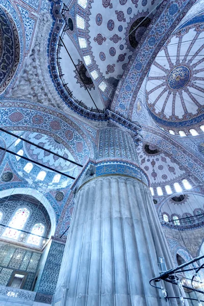 Interior Mezquita Azul Sultan Ahmet Camii Estambul Turquía — Foto de Stock
