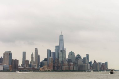 Hoboken iskelesinden Downtown Manhattan.