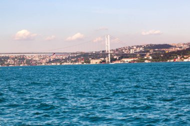 Isatmbul tekne panoramik manzaralı .