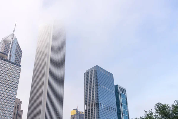 Rascacielos Niebla Chicago —  Fotos de Stock