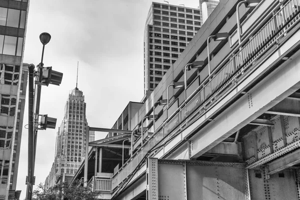 Downtown Chicago Grattacielo Linea Metropolitana — Foto Stock