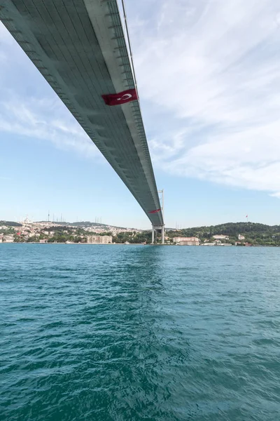 Szczegóły Bosfor Bridge Istanbul Turcja — Zdjęcie stockowe