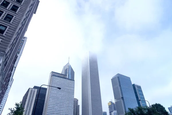 Rascacielos Niebla Chicago — Foto de Stock