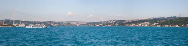 Panorámás Kilátás Nyílik Boszporusz Istambul Törökország — Stock Fotó