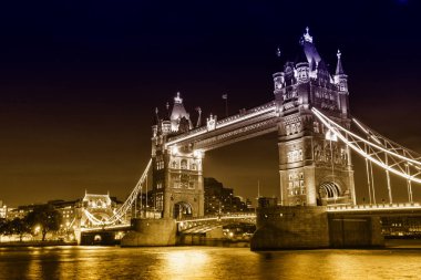 London Bridge by night. clipart