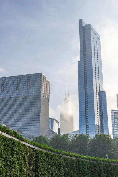 Wolkenkrabbers Mist Chicago — Stockfoto