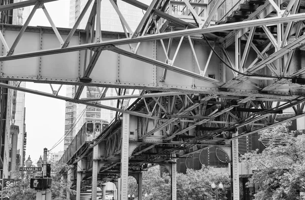 芝加哥地铁景观 — 图库照片