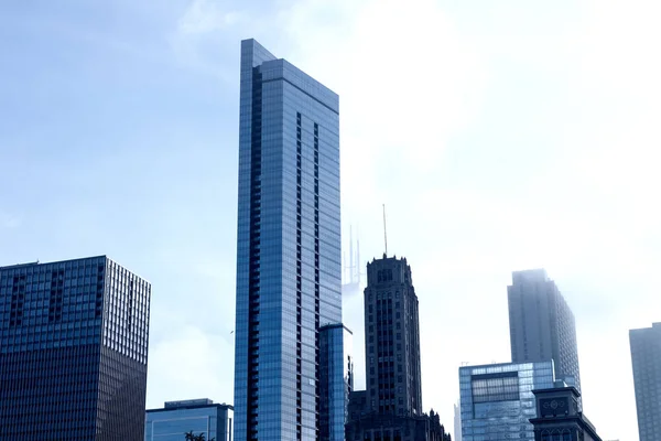 Silhuett Chicago Moderna Staden Arkitektur — Stockfoto