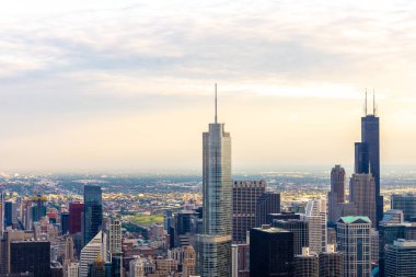 Chicago 'nun hava manzarası.