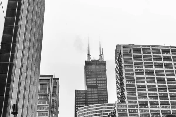 Nubes Sobre Rascacielos Chicago — Foto de Stock
