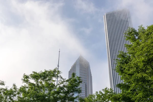 Wolkenkrabbers Mist Chicago — Stockfoto