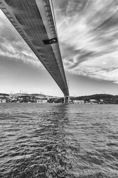 Szczegóły Bosfor Bridge Istanbul Turcja — Zdjęcie stockowe