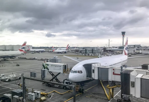 Londra Regno Unito Giugno 2018 Aereo British Airways Sull Aeroporto — Foto Stock