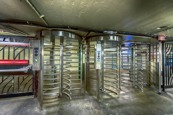 Turnstile Entrance Subway Station New York — Stock Photo, Image