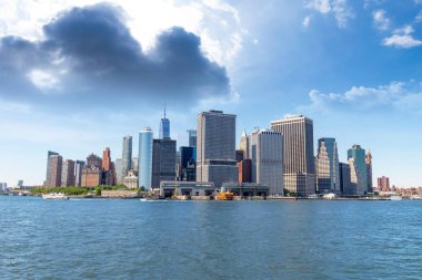 Downotown Valiler Adası, Nyc Manhattan'dan besutiful görünümü.