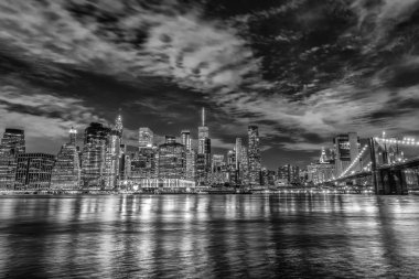 Gece, Nyc tarafından aşağı Manhattan.