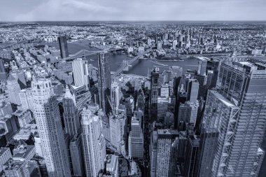 Köprü, havadan görünümü, Nyc Manhattan ve Brooklyn. 