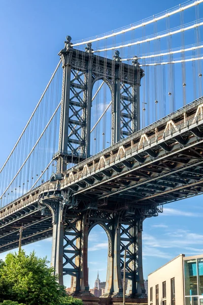 Drugi Najsłynniejszy Most Nowym Jorku Manhattan Bridge — Zdjęcie stockowe