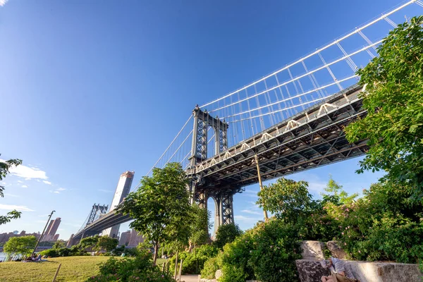 New York Ünlü Ikinci Köprüsü Manhattan Köprüsü — Stok fotoğraf