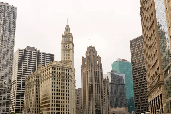 Όμορφη Θέα Των Κτηρίων Στο Σικάγο Ηπα — Φωτογραφία Αρχείου