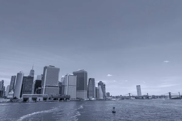 Skyline Вид Нижний Манхэттен Парома — стоковое фото