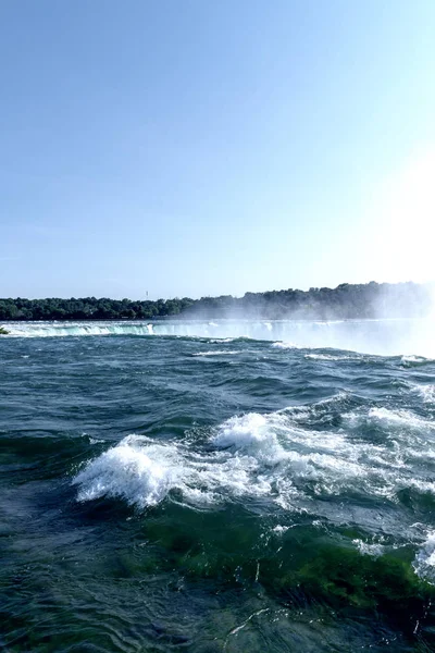 Piękny Widok Wodospad Niagara Słoneczny Dzień — Zdjęcie stockowe