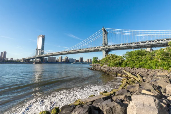 Beautiful View Main Street Park Manhattan Bridge — Stock Photo, Image