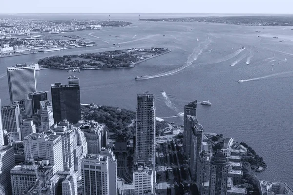 Luftaufnahme Von Wolkenkratzern Lower Manhattan — Stockfoto