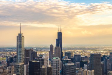 Chicago 'nun hava manzarası.