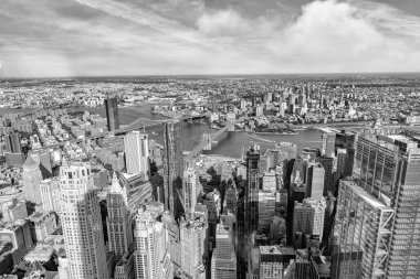 Köprü, havadan görünümü, Nyc Manhattan ve Brooklyn. 