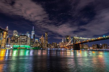 Gece, Nyc tarafından aşağı Manhattan.