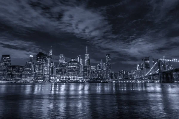 Gece, Nyc tarafından aşağı Manhattan.
