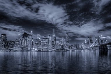 Gece, Nyc tarafından aşağı Manhattan