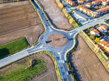 Yeni kavşak, havadan görünüm