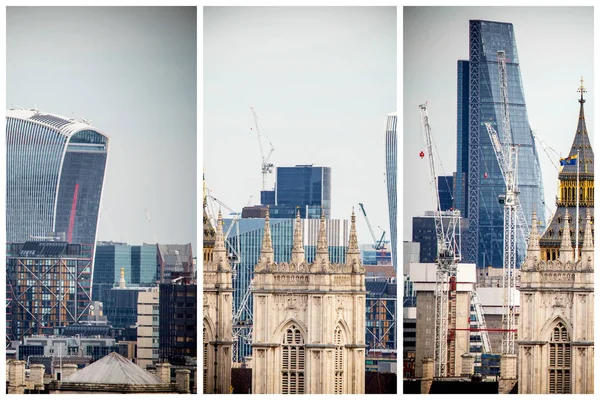 New London skyline, air view — Stock Photo, Image